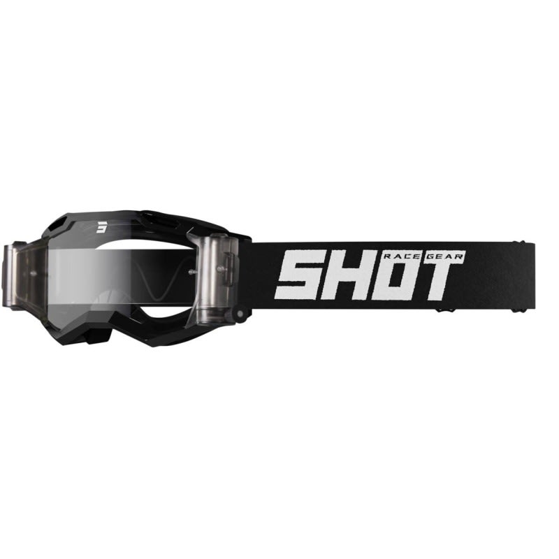 Antiparras moto Shot assault 2.0 roll off solid black motocross enduro