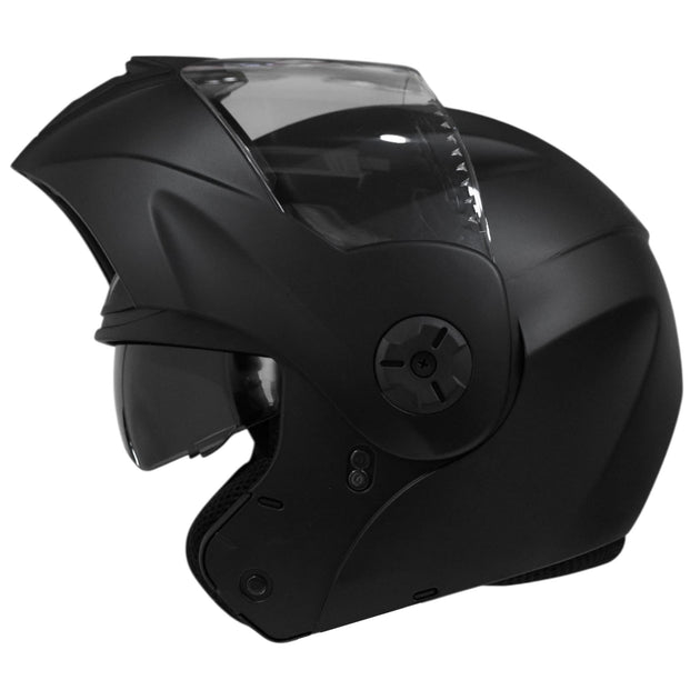Casco moto ich 3110 junior solid ng mate abatible con sun visor certificación dot