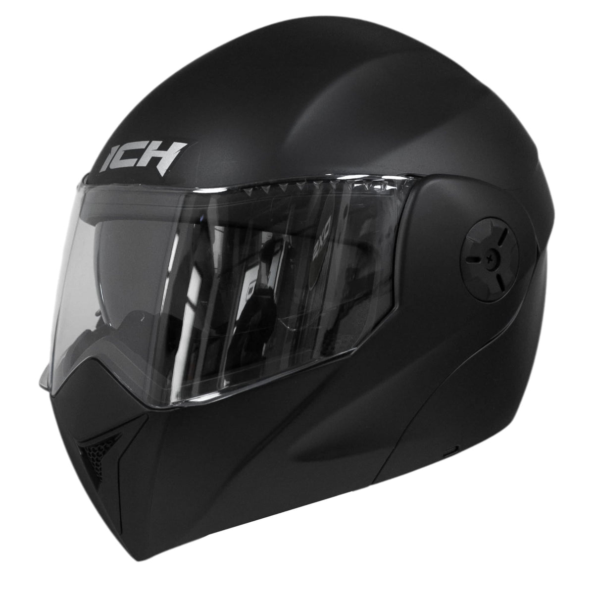 Casco moto ich 3110 junior solid ng mate abatible con sun visor certificación dot