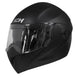 Casco moto ich 3110 junior solid ng mate abatible con sun visor certificación dot