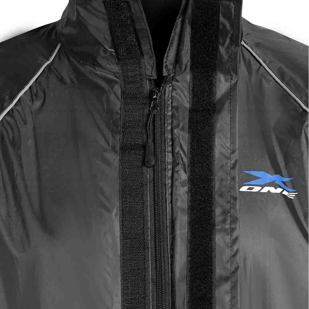 Traje impermeable xone x-316w 3 piezas para moto polyester negro