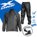Traje impermeable xone x-316w 3 piezas para moto polyester negro