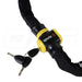 Cadena con eslabón reforzado y alarma kovix 10mm x 120cm