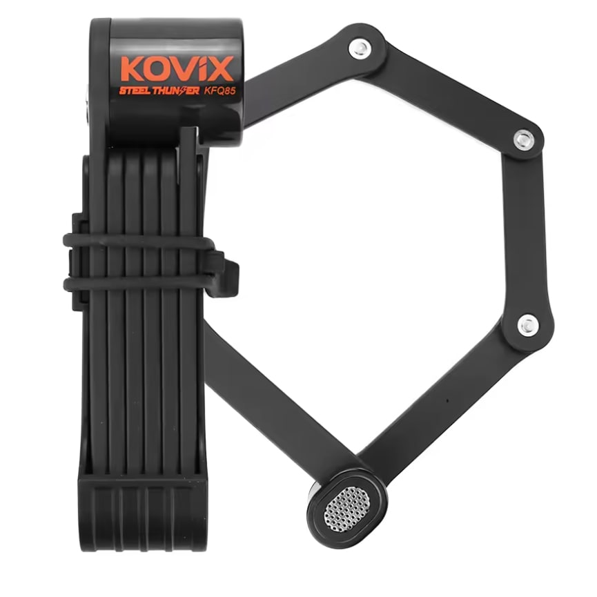 Cadena con alarma 120db plegable kovix KFQ85-bk para bicicleta