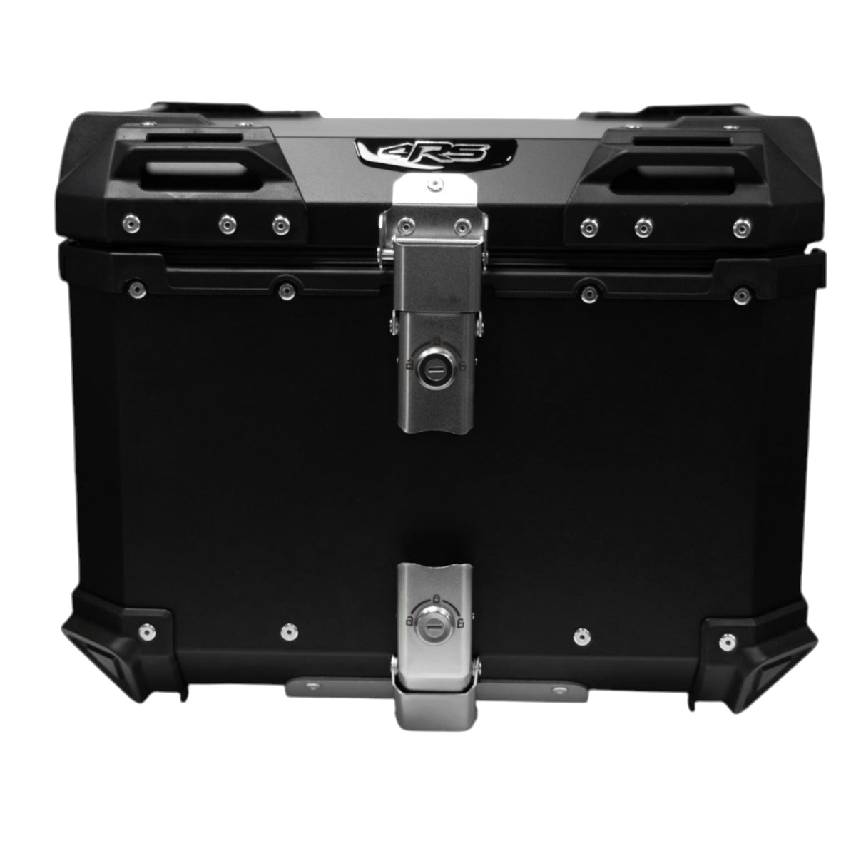 Maleta moto top case 4rs e702 45 litros aluminio black desmontable