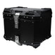 Maleta moto top case 4rs e702 45 litros aluminio black desmontable