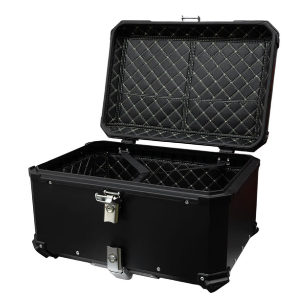 Maleta moto top case 4rs e705 65 litros black aluminio desmontable