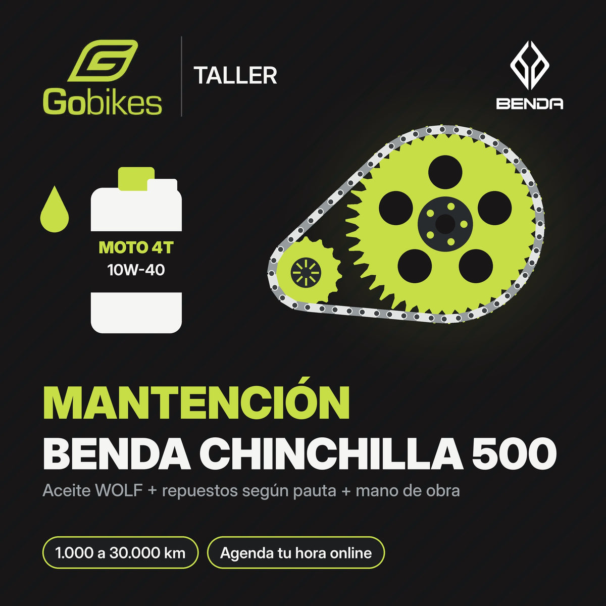 Mantención Benda Chinchilla 500