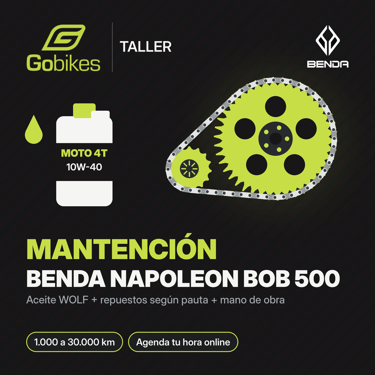 Mantención Benda Napoleon Bob 500