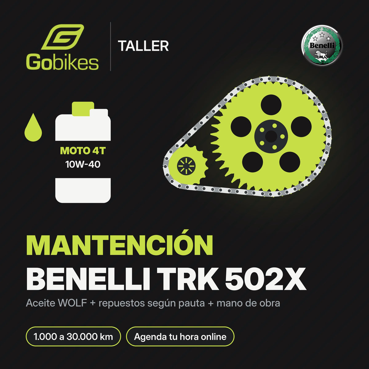 Mantención Benelli TRK 502X