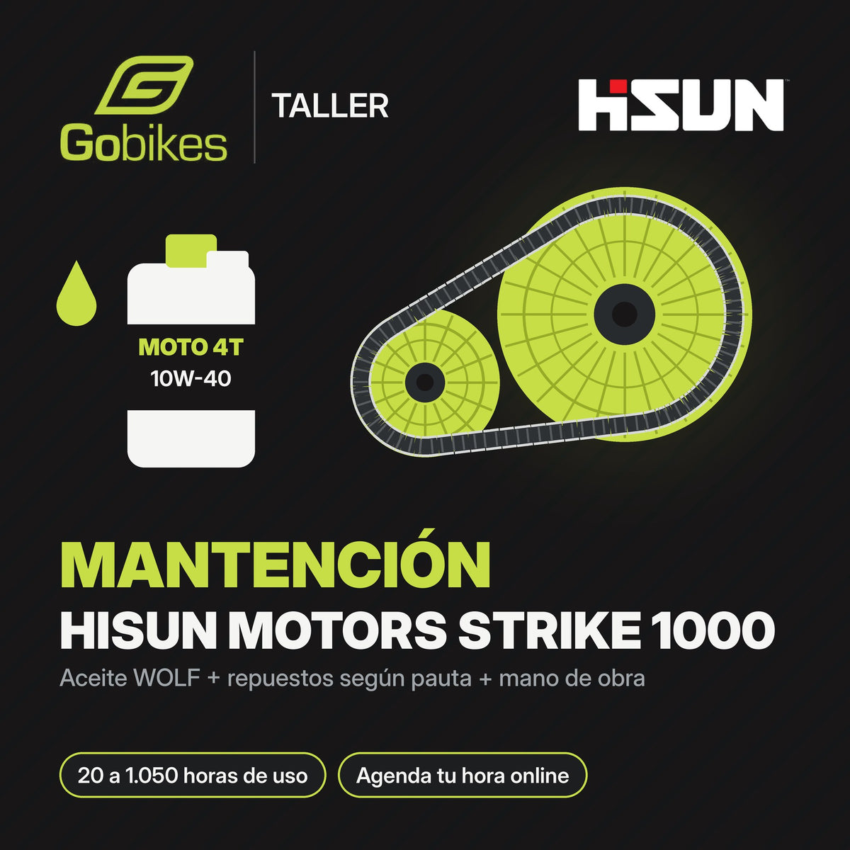 Mantención Hisun Motors Strike 1000