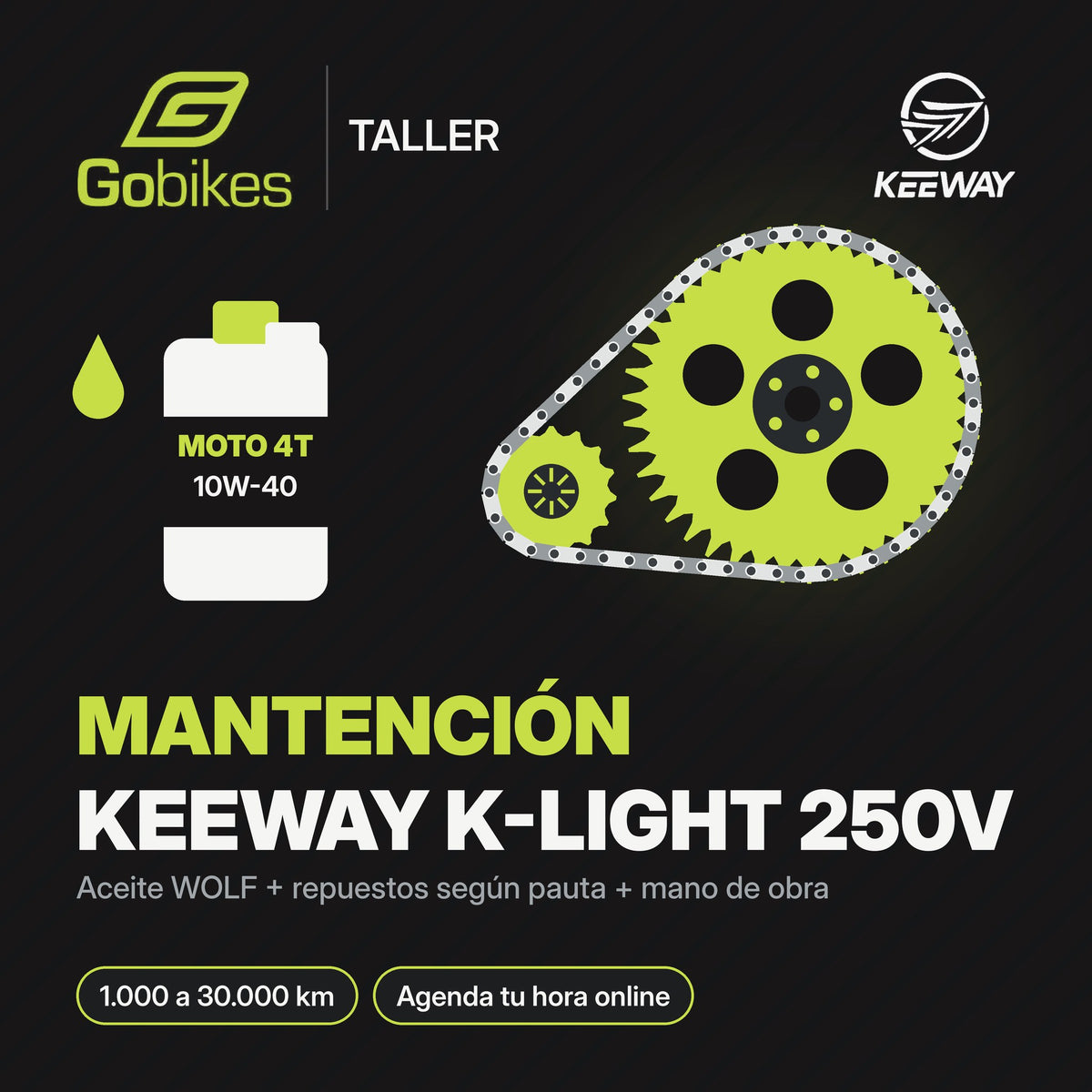 Mantención Keeway K-Light 250V