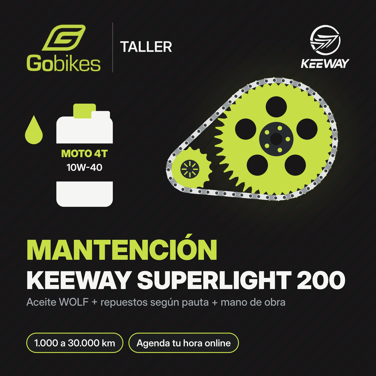 Mantención Keeway Superlight 200