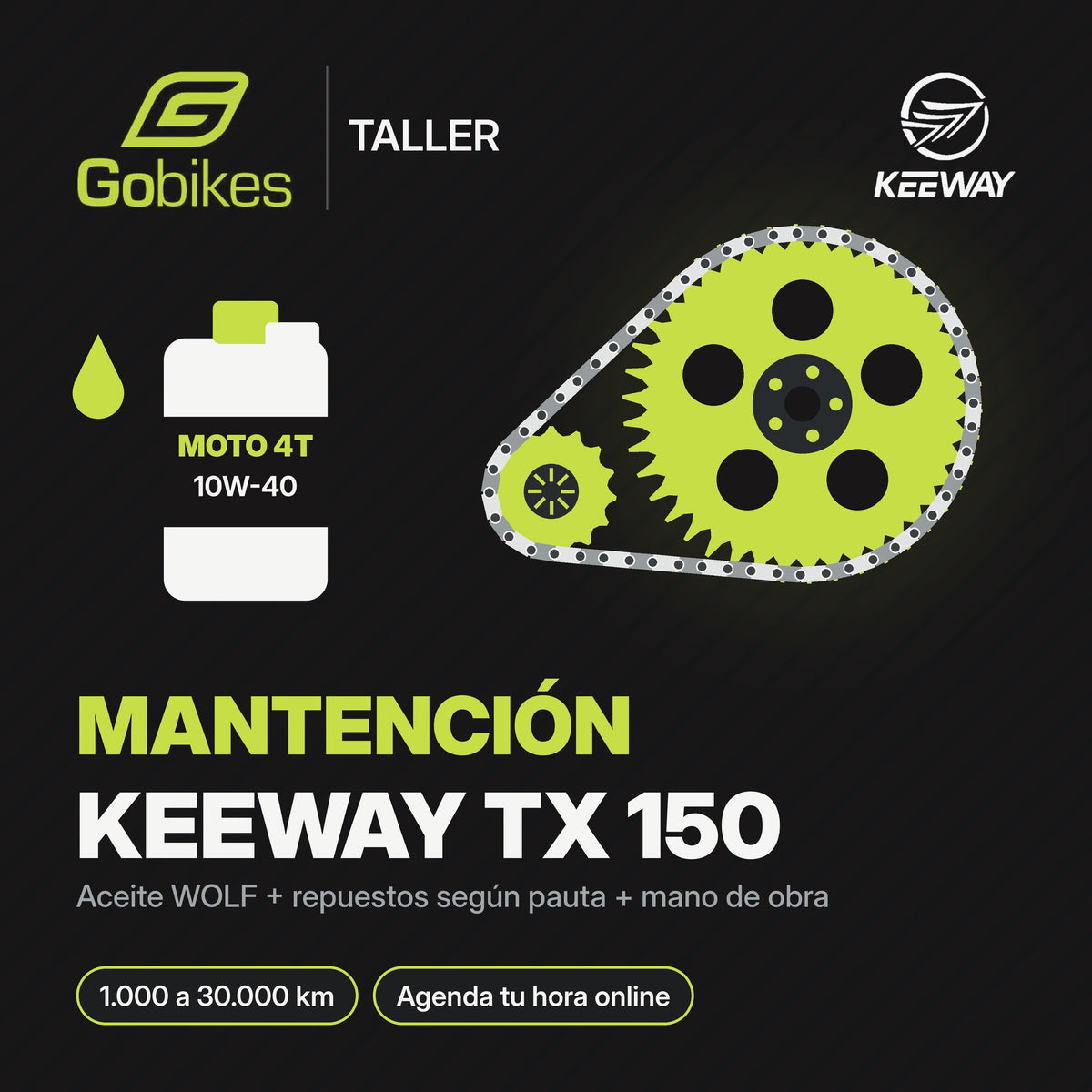 Mantención Keeway TX 150