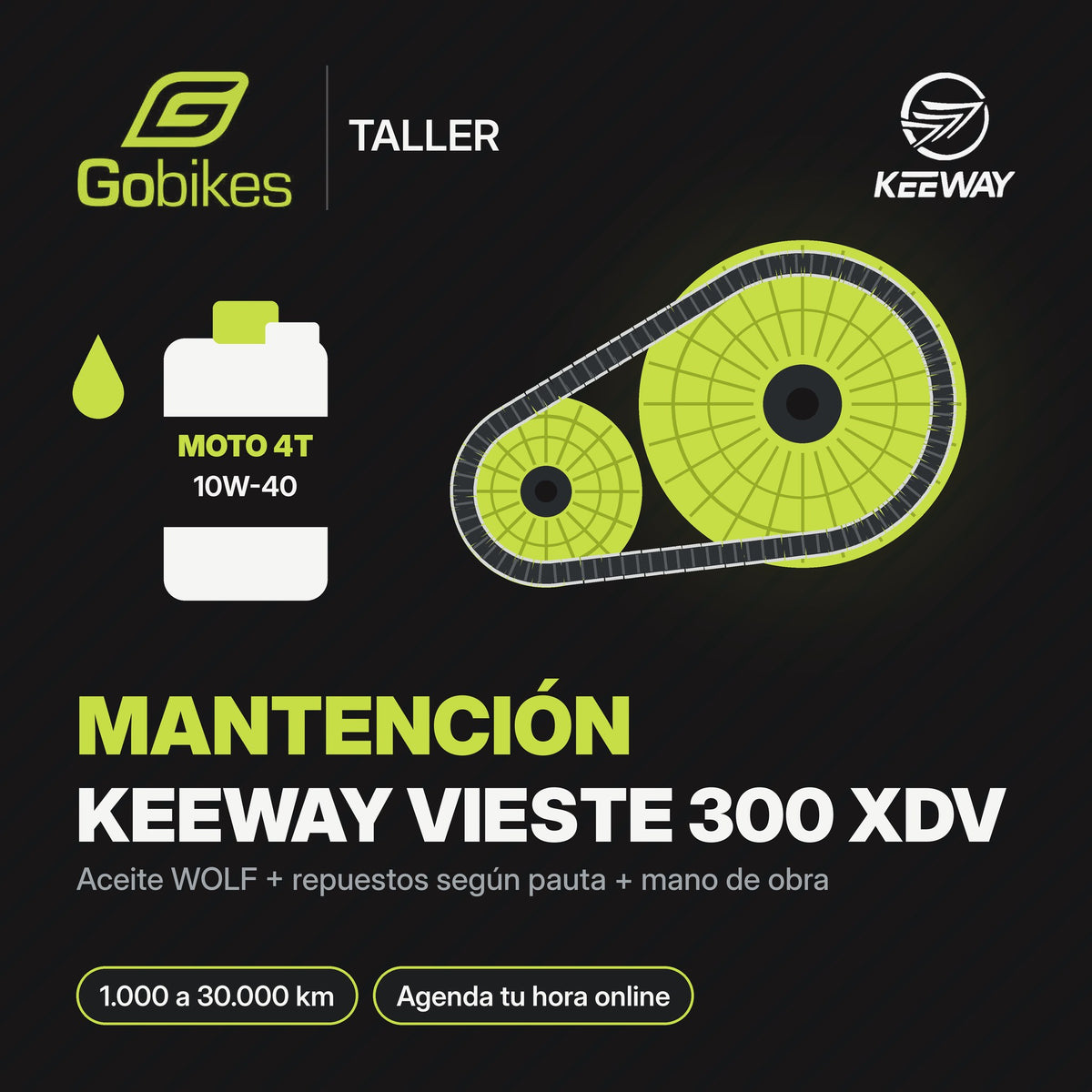 Mantención Keeway Vieste 300 XDV