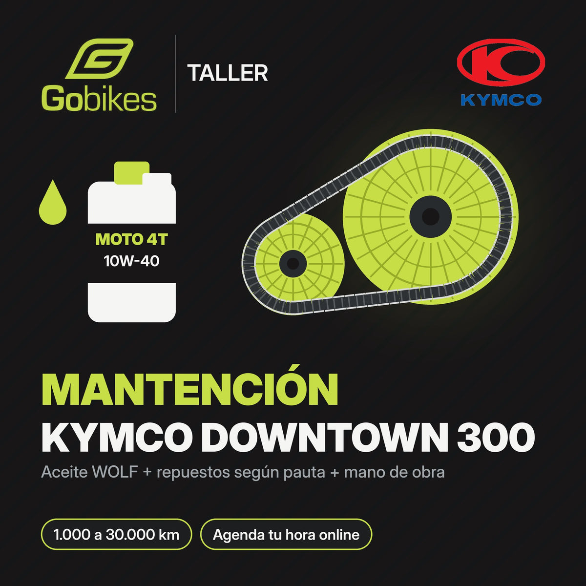 Mantención Kymco Downtown 300