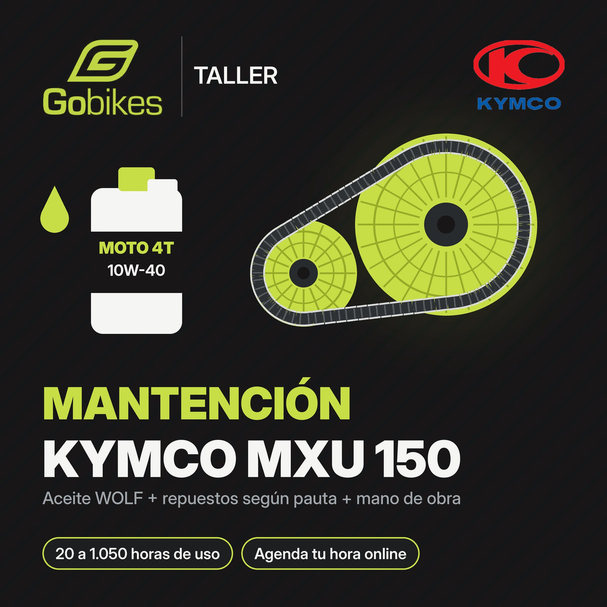 Mantención Kymco MXU 150