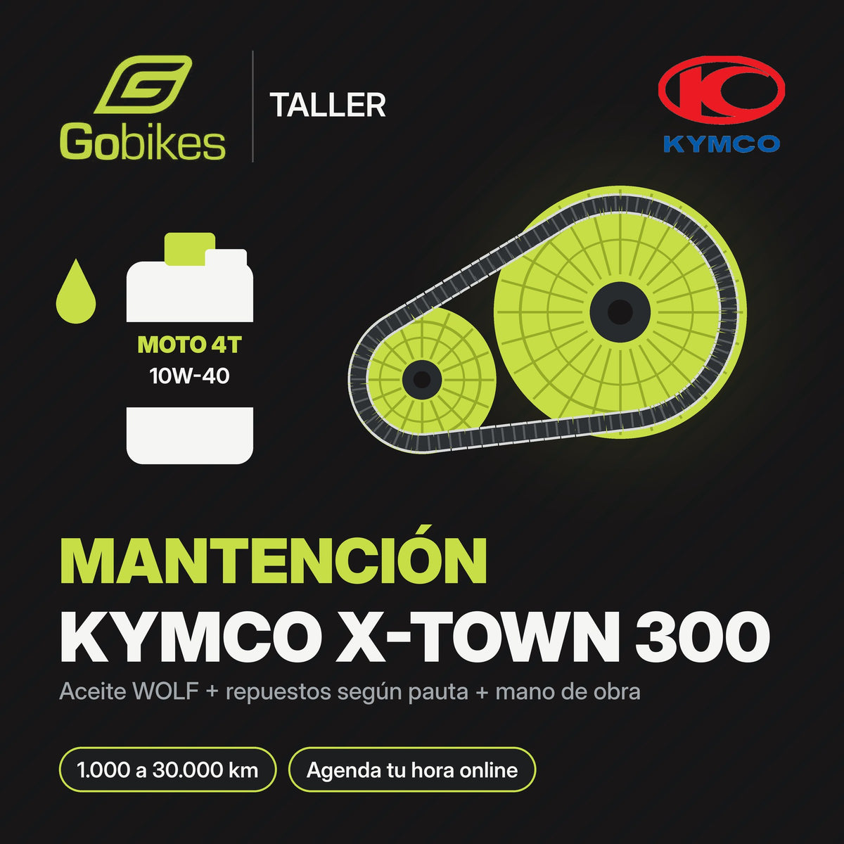 Mantención Kymco X-Town 300