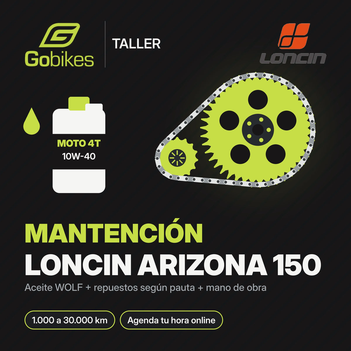 Mantención Loncin Arizona 150