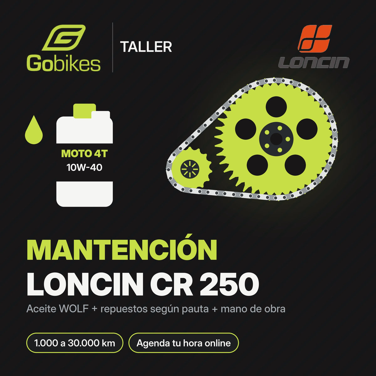 Mantención Loncin CR 250