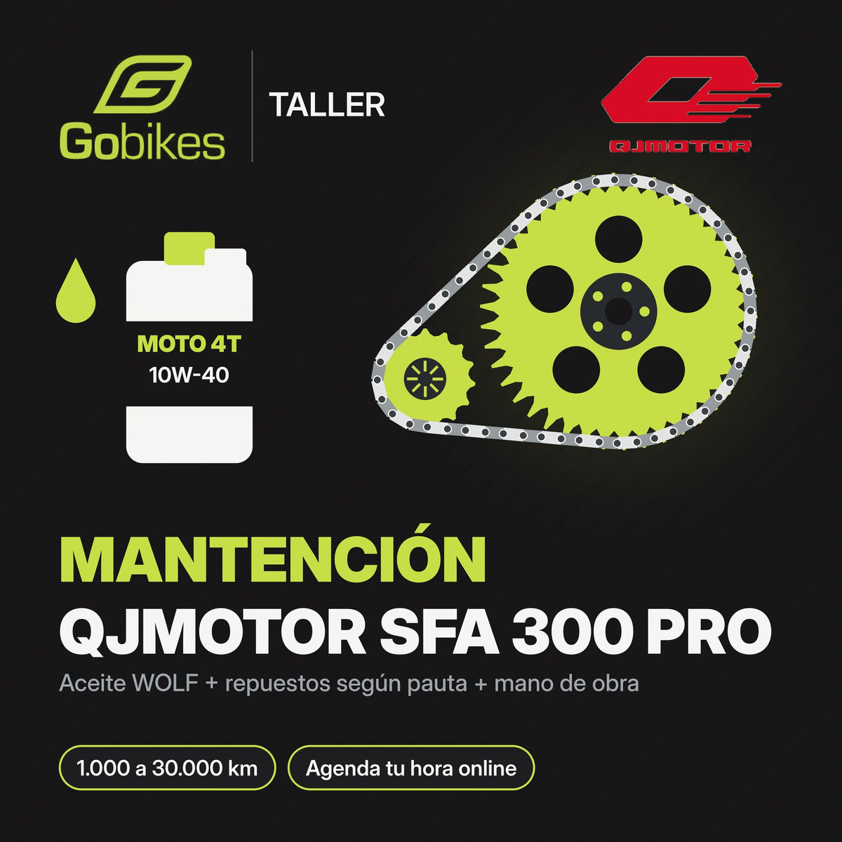 Mantención QJMotor SFA 300 Pro