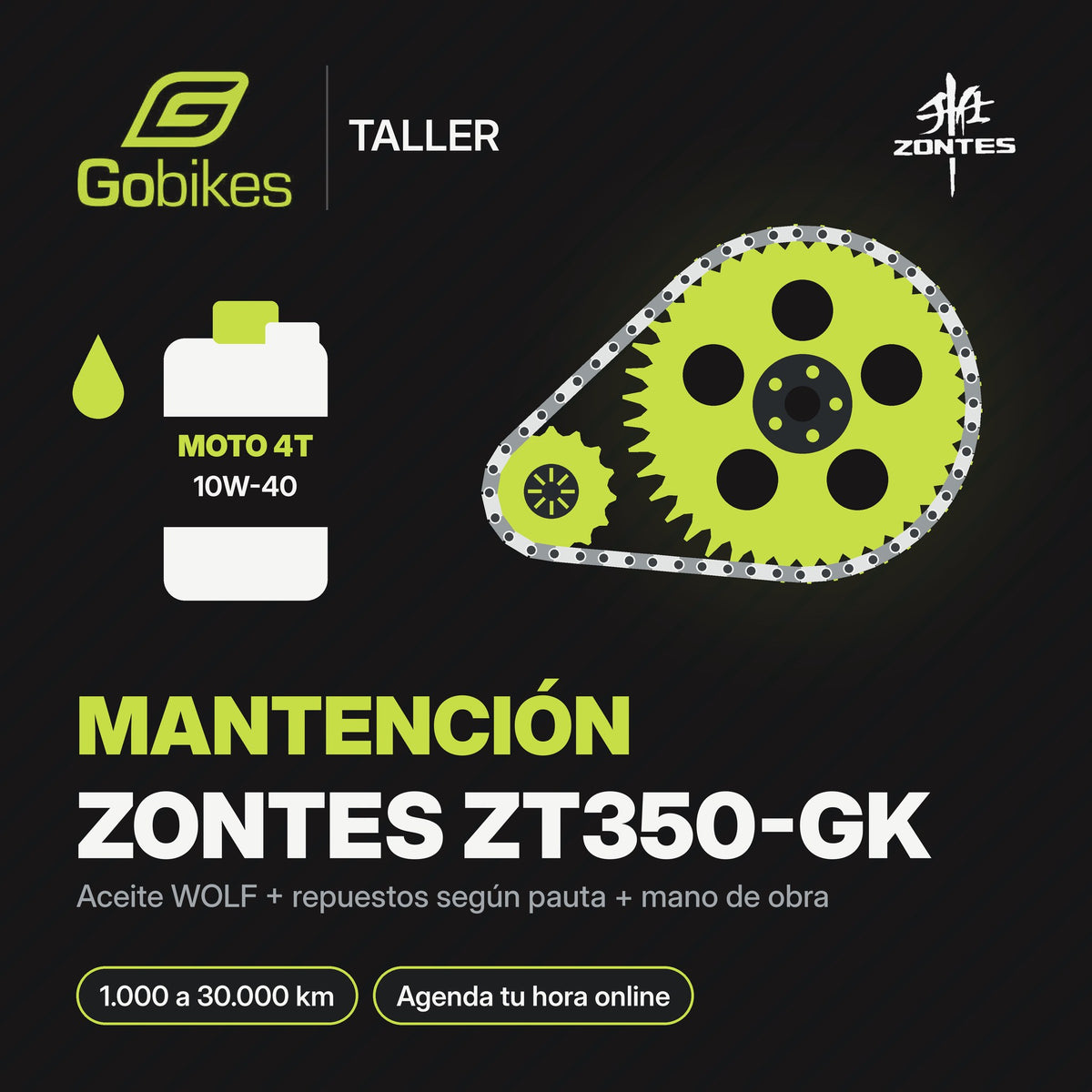 Mantención Zontes ZT350-GK