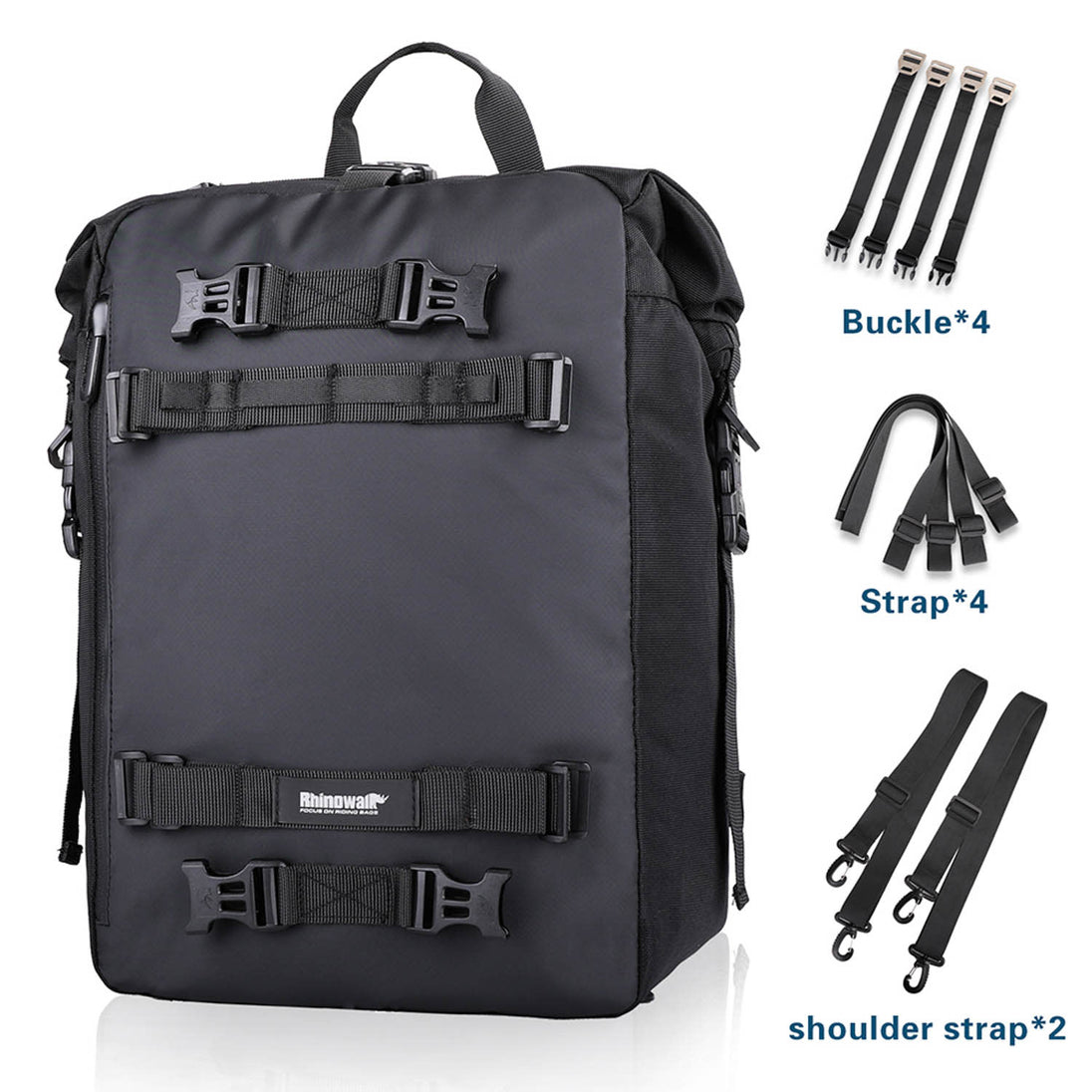 Bolso impermeable para moto rhinowalk mt21630 30 litros multi uso
