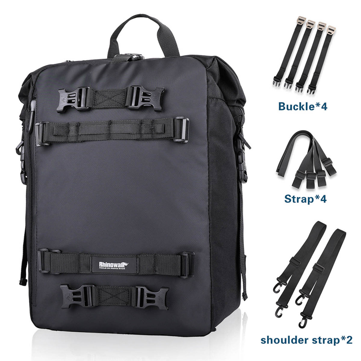 Bolso impermeable para moto rhinowalk mt21630 30 litros multi uso