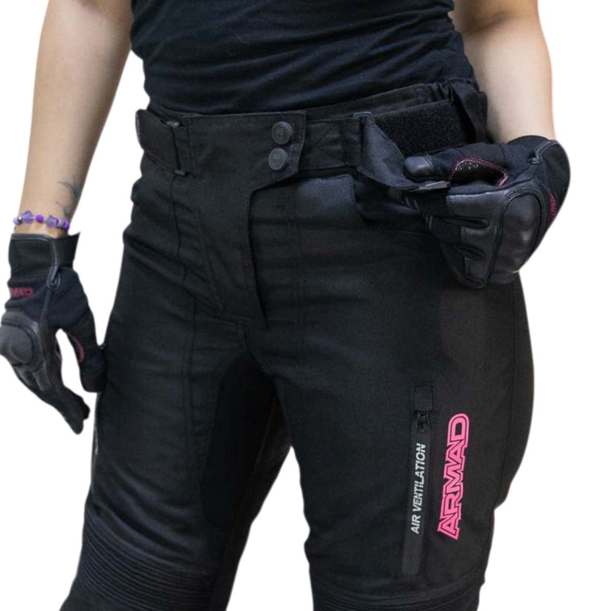 Pantalon moto armad gear lina mujer maxdura impermeable