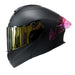 Casco moto hro 3480dv solid ng fc mate abatible con sun visor dot