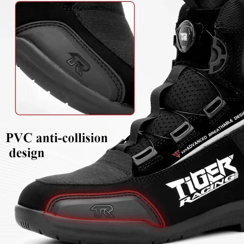 Botas Para Moto tiger racing r1 negro con caña urbanas