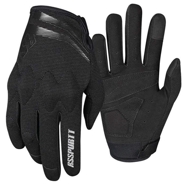 GUANTES MOTO RS SPURTT RS08 CON PROTECCIONES TOUCH NEGRO