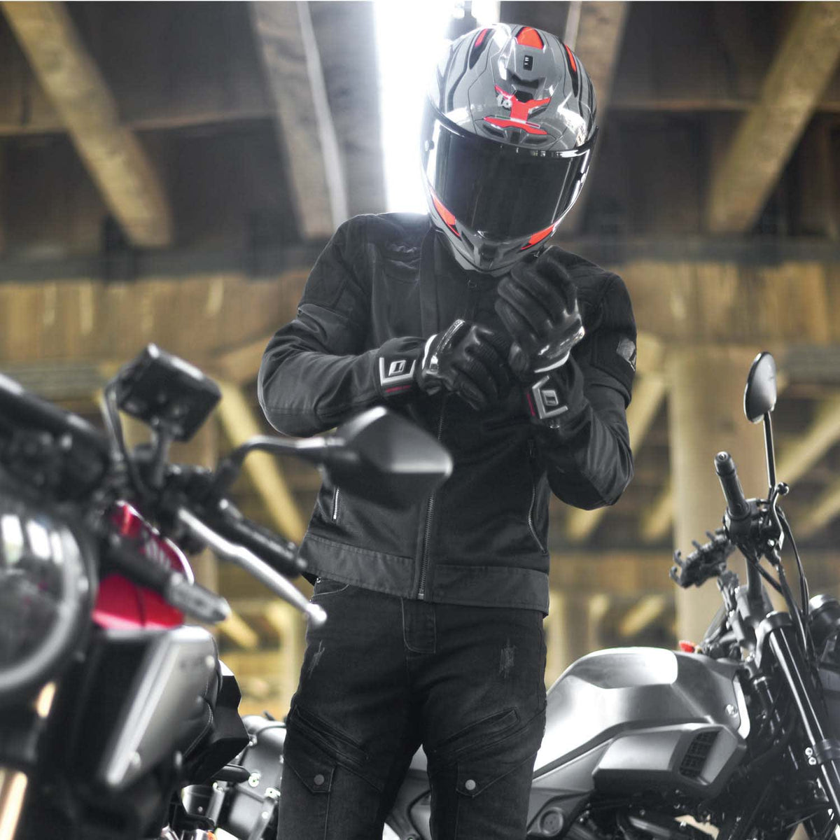 Chaqueta moto ones again sj01 verano con protecciones negra
