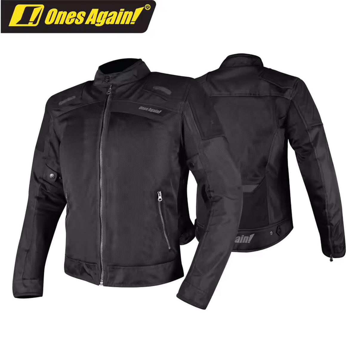 Chaqueta moto ones again sj01 verano con protecciones negra