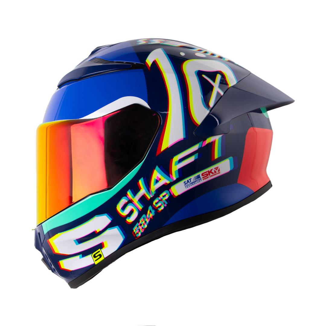 Casco moto shaft 584sp rgb az.os integral