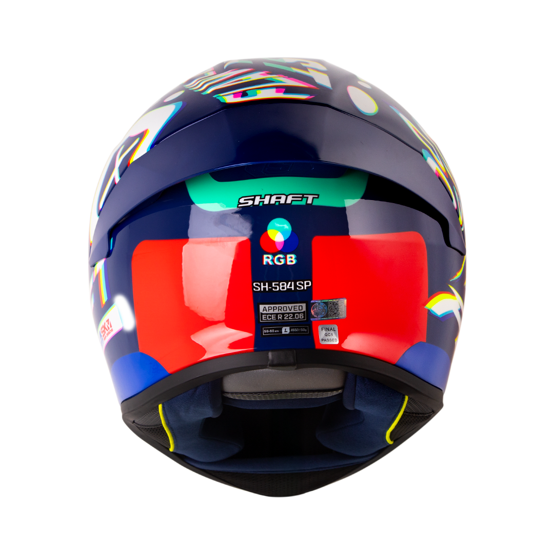 Casco moto shaft 584sp rgb az.os integral