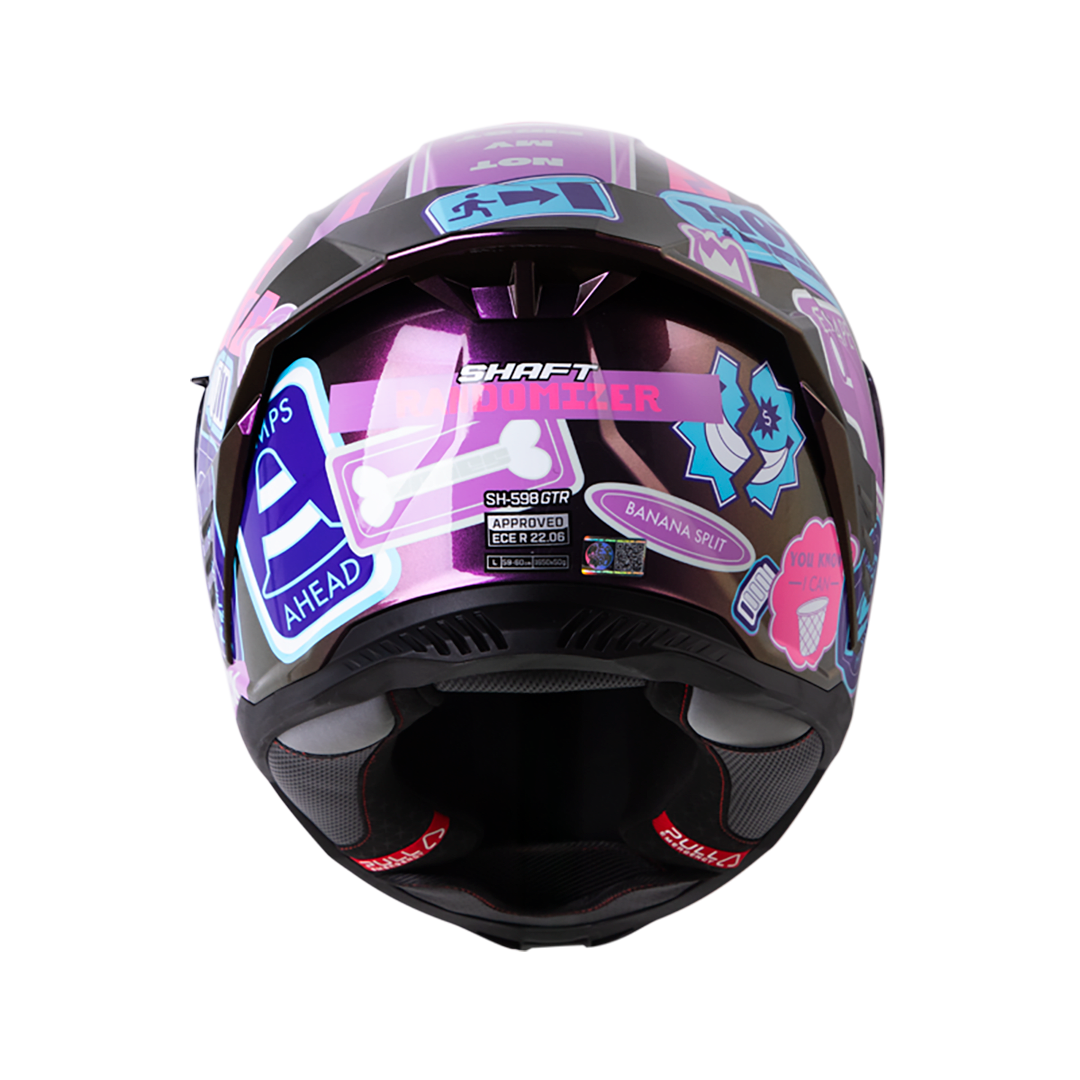 Casco moto shaft sh-598 randomizer cam mr integral sun visor
