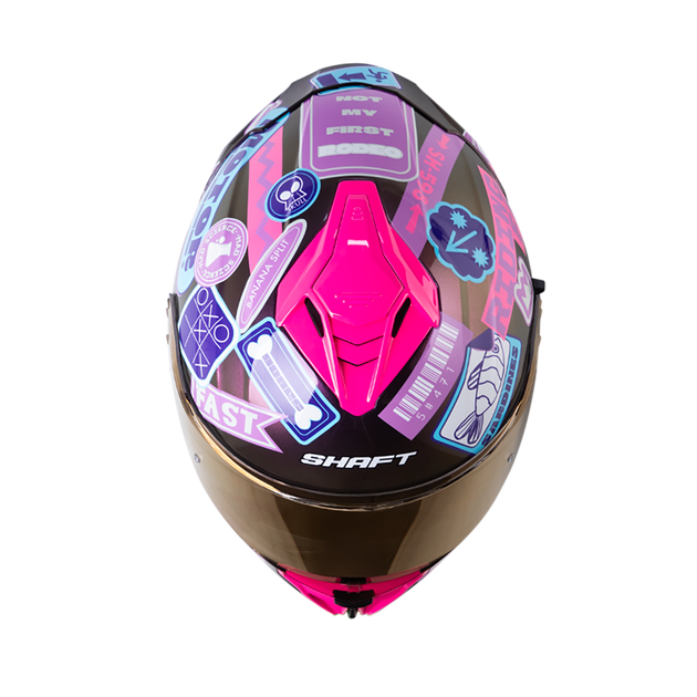 Casco moto shaft sh-598 randomizer cam mr integral sun visor