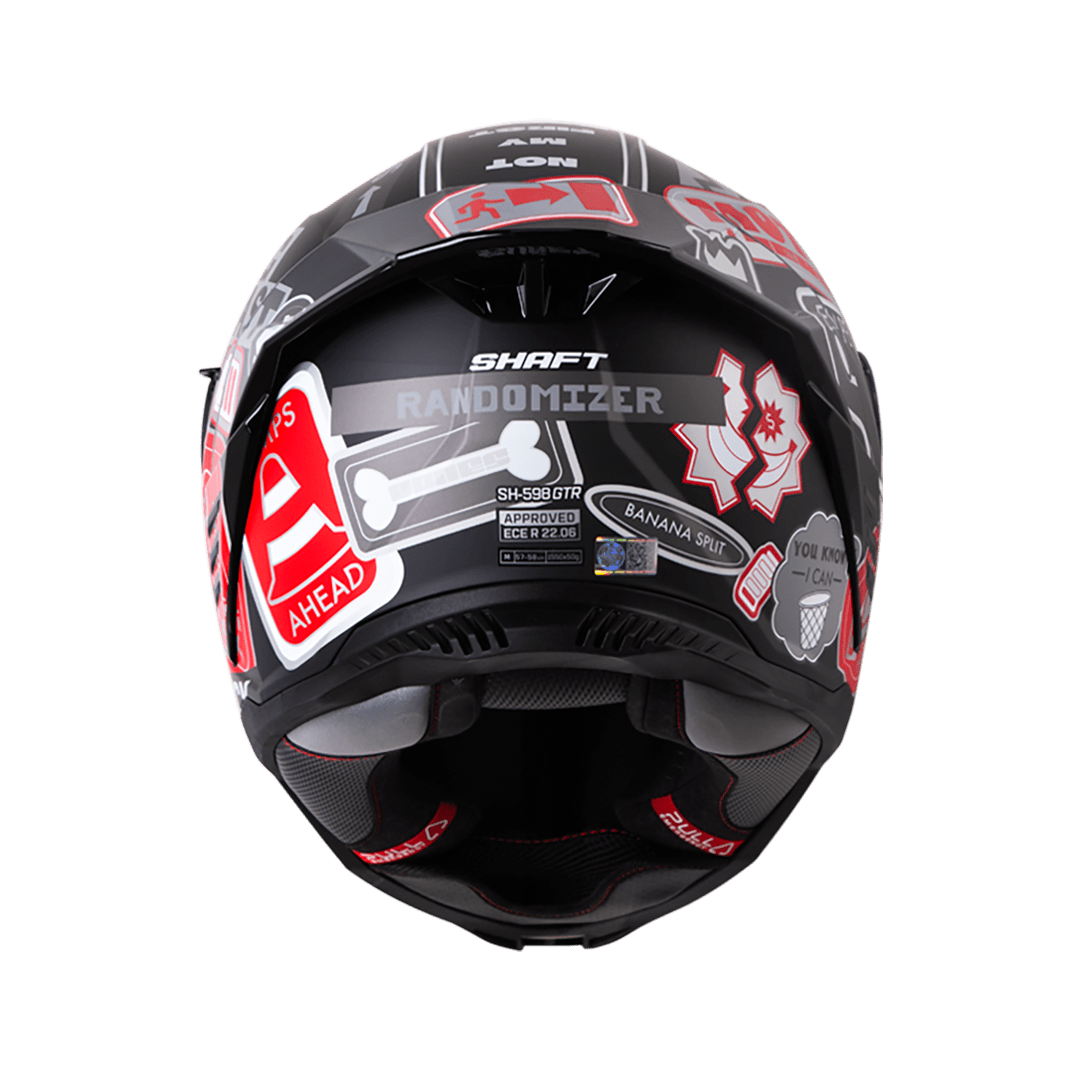 Casco moto shaft sh-598 randomizer ng rj integral sun visor