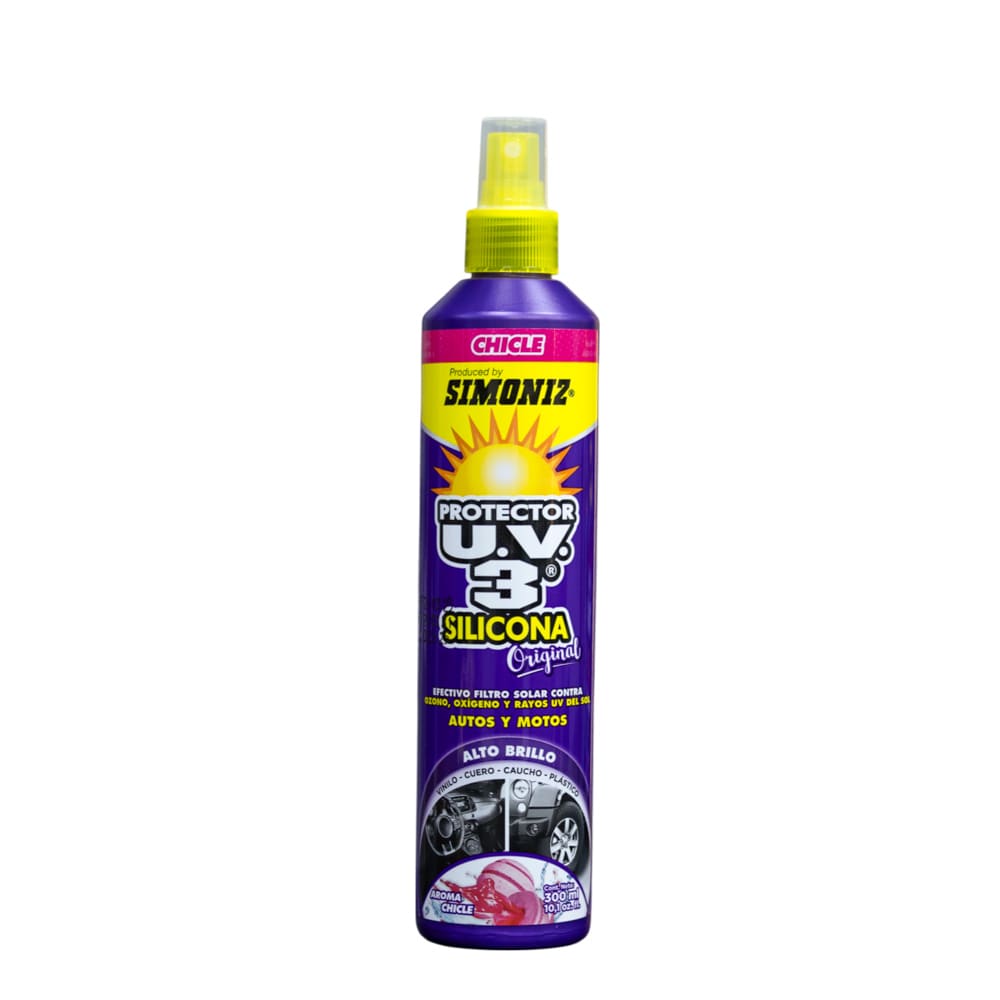 Silicona uv3 simoniz chicle auto y moto 300ml spray