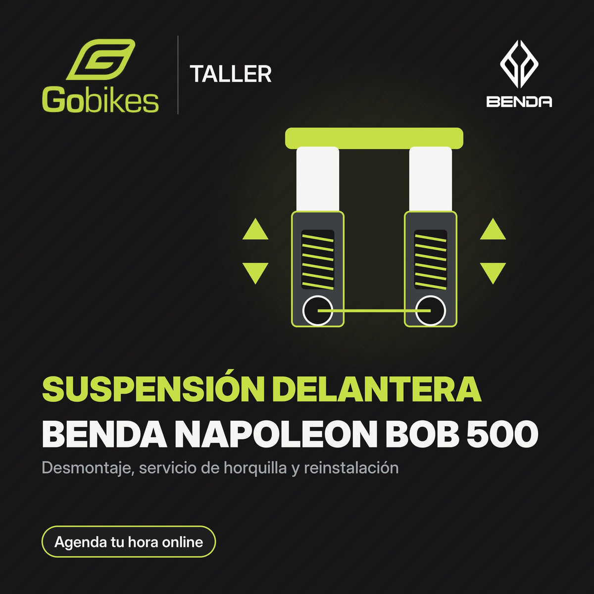 Servicio de suspensión delantera Benda Napoleon Bob 500