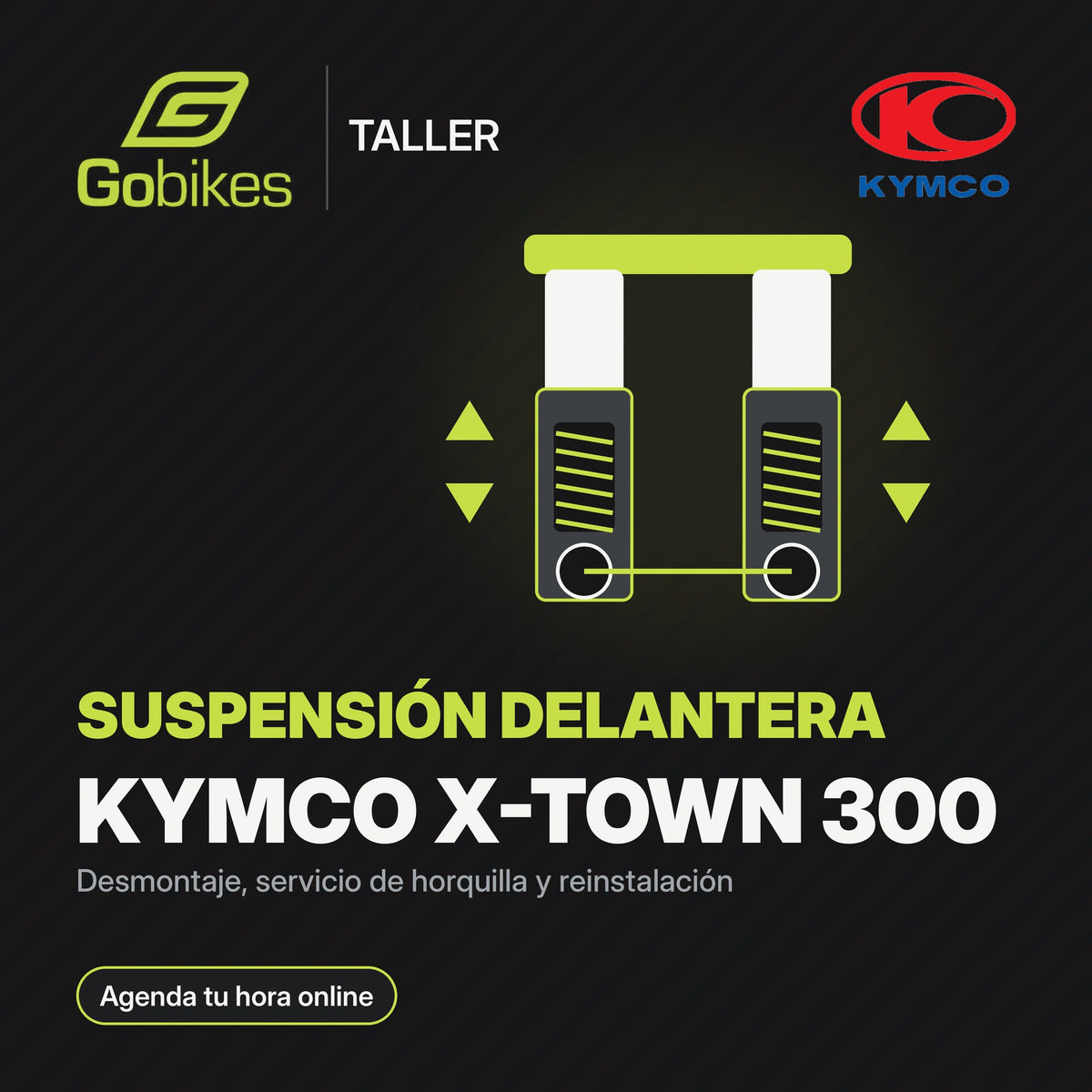 Servicio de suspensión delantera Kymco X-Town 300