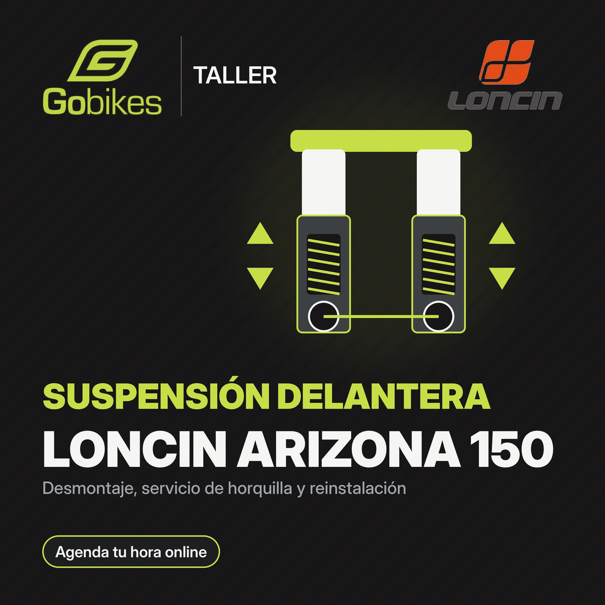 Servicio de suspensión delantera Loncin Arizona 150