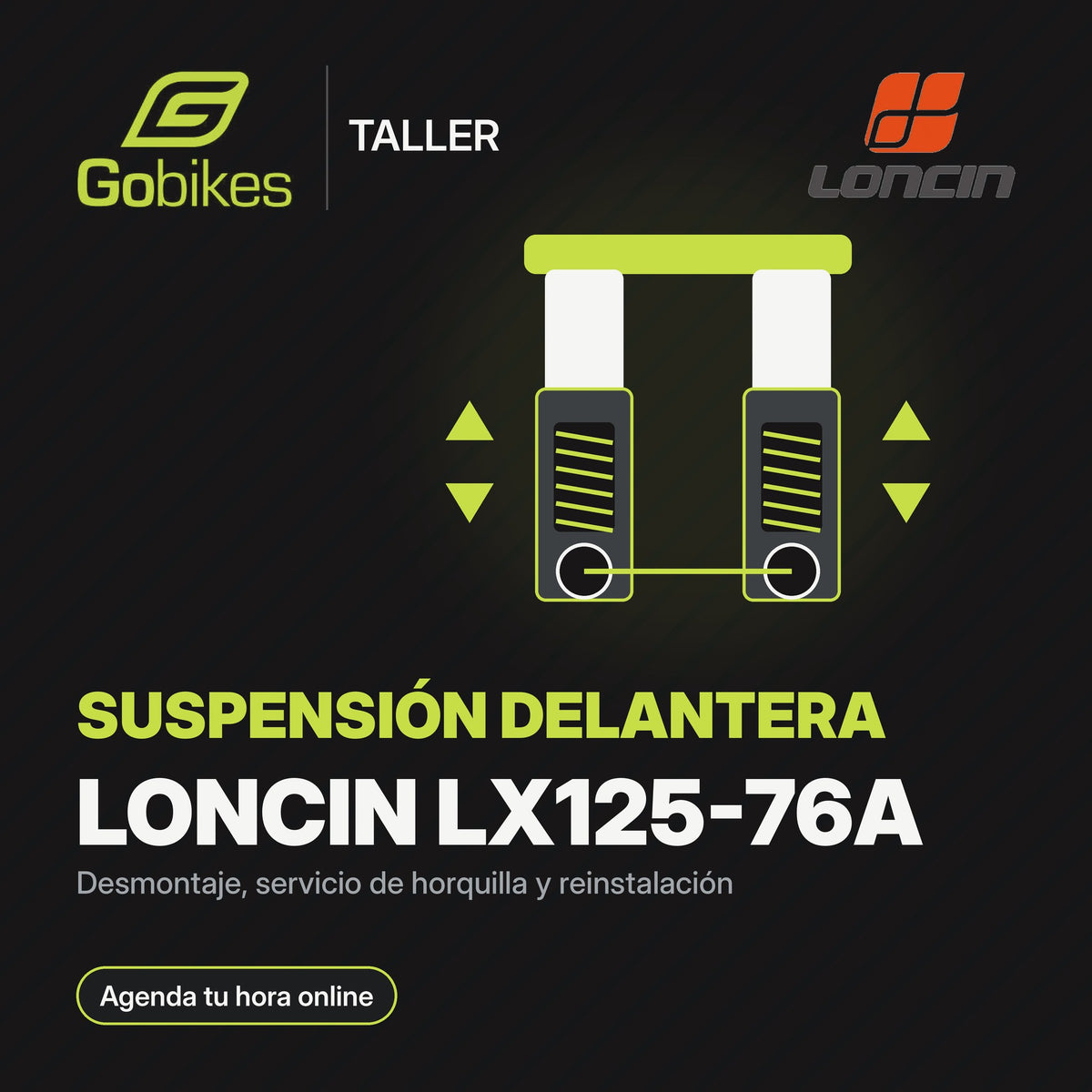 Servicio de suspensión delantera Loncin LX125-76A