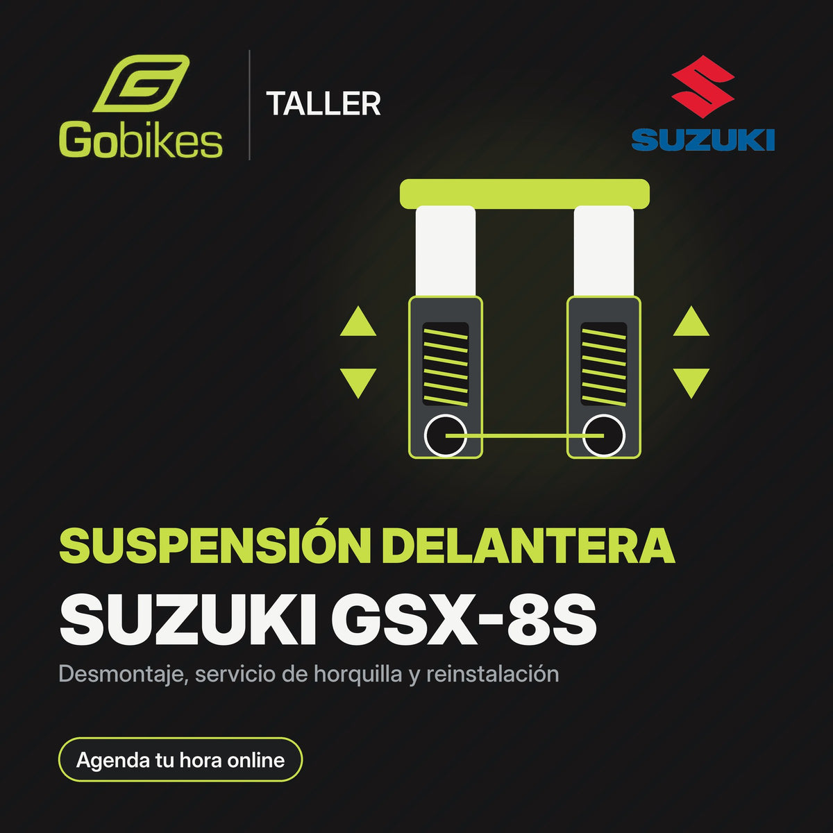 Servicio de suspensión delantera Suzuki GSX-8S