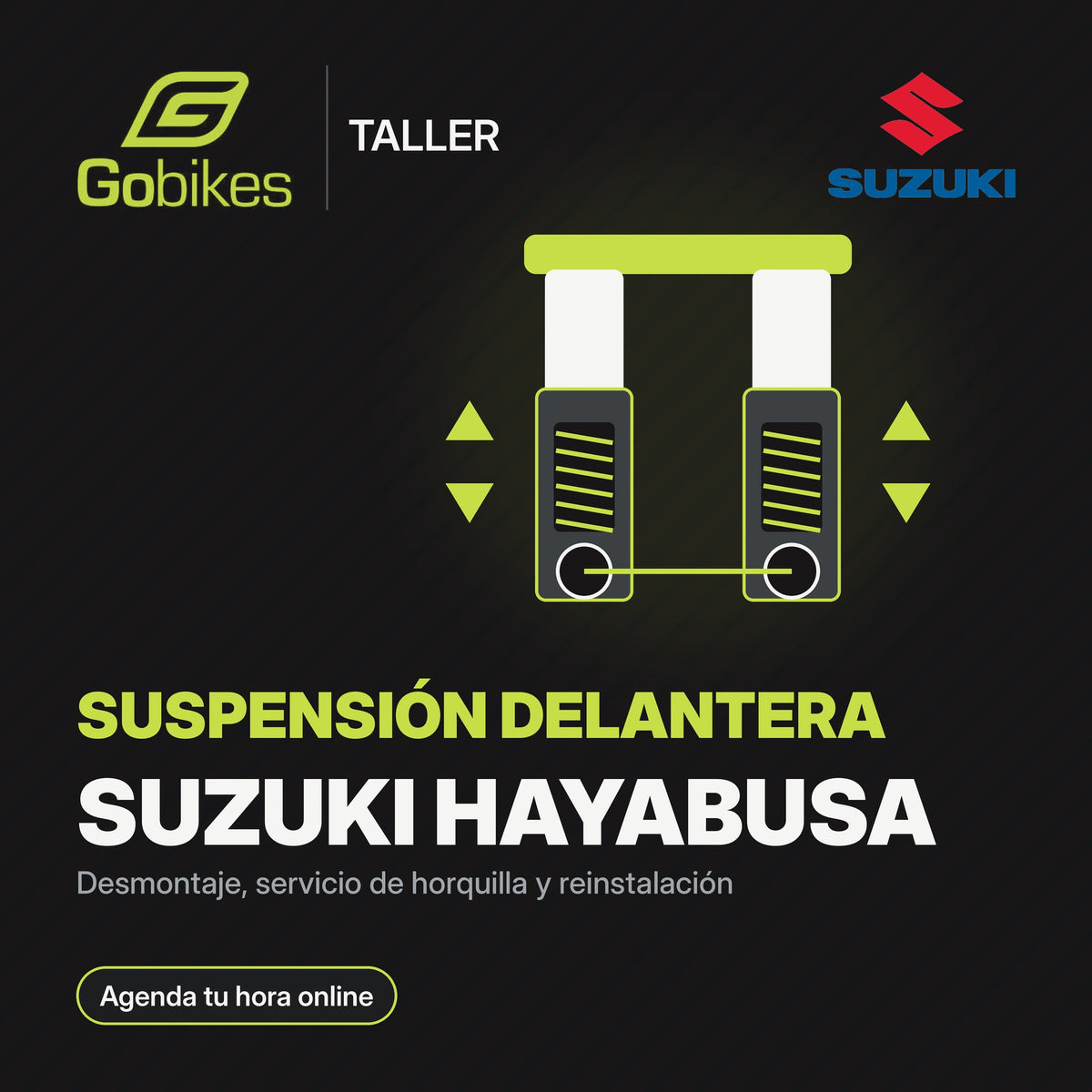Servicio de suspensión delantera Suzuki Hayabusa