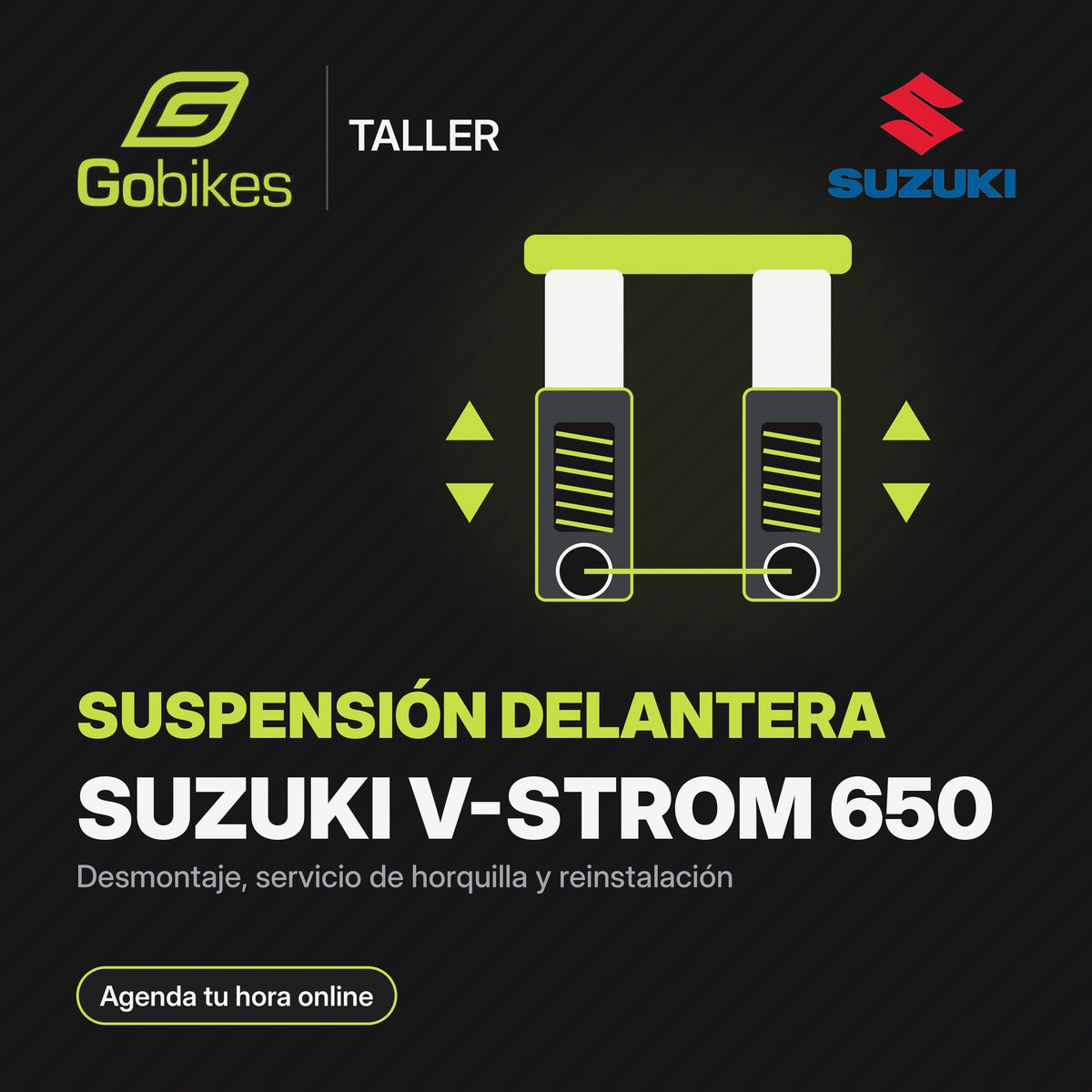 Servicio de suspensión delantera Suzuki V-Strom 650