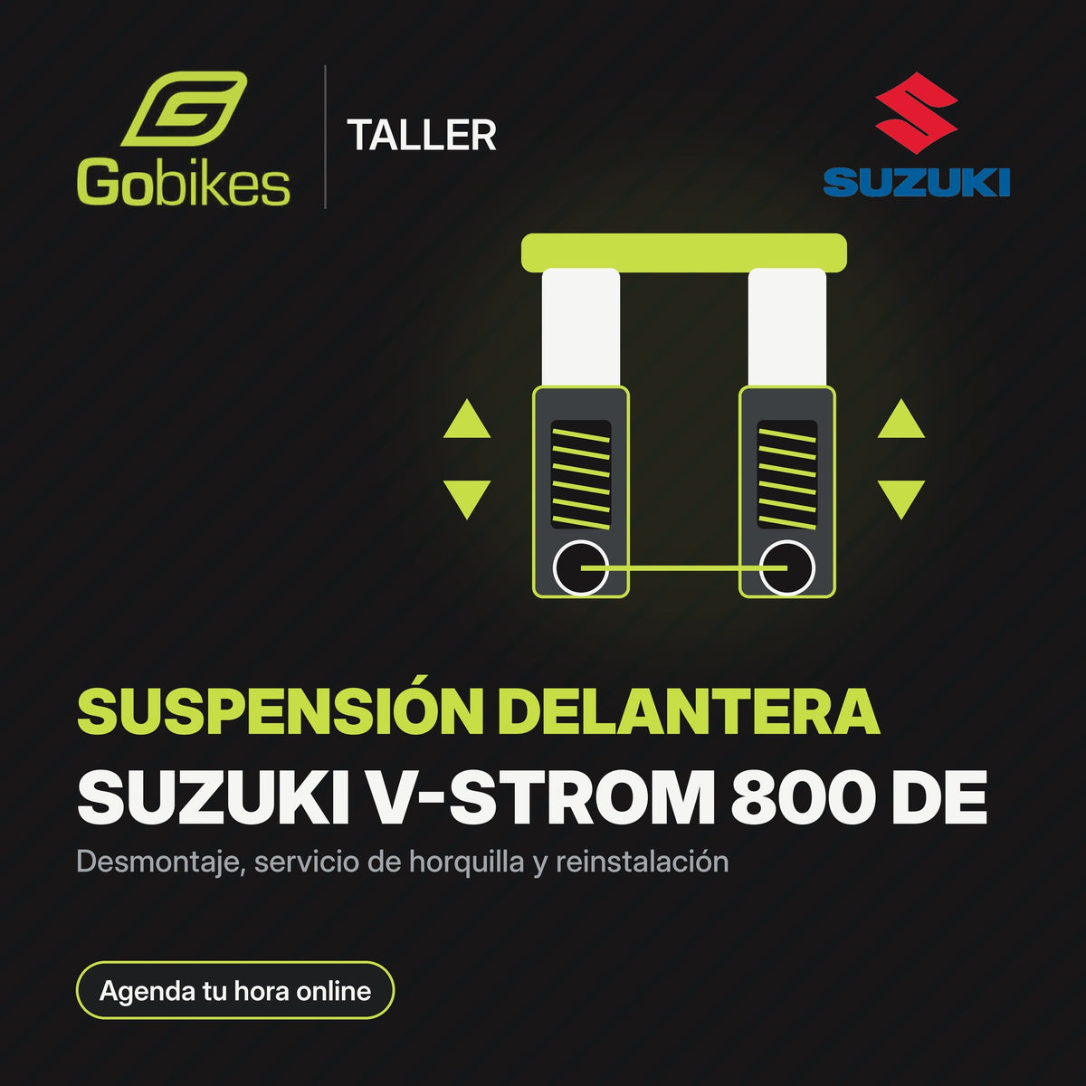 Servicio de suspensión delantera Suzuki V-Strom 800 DE