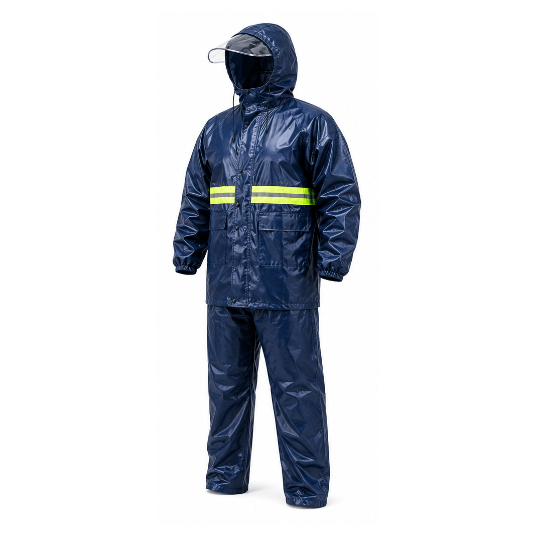 Traje impermeable para moto 2 piezas con capucha