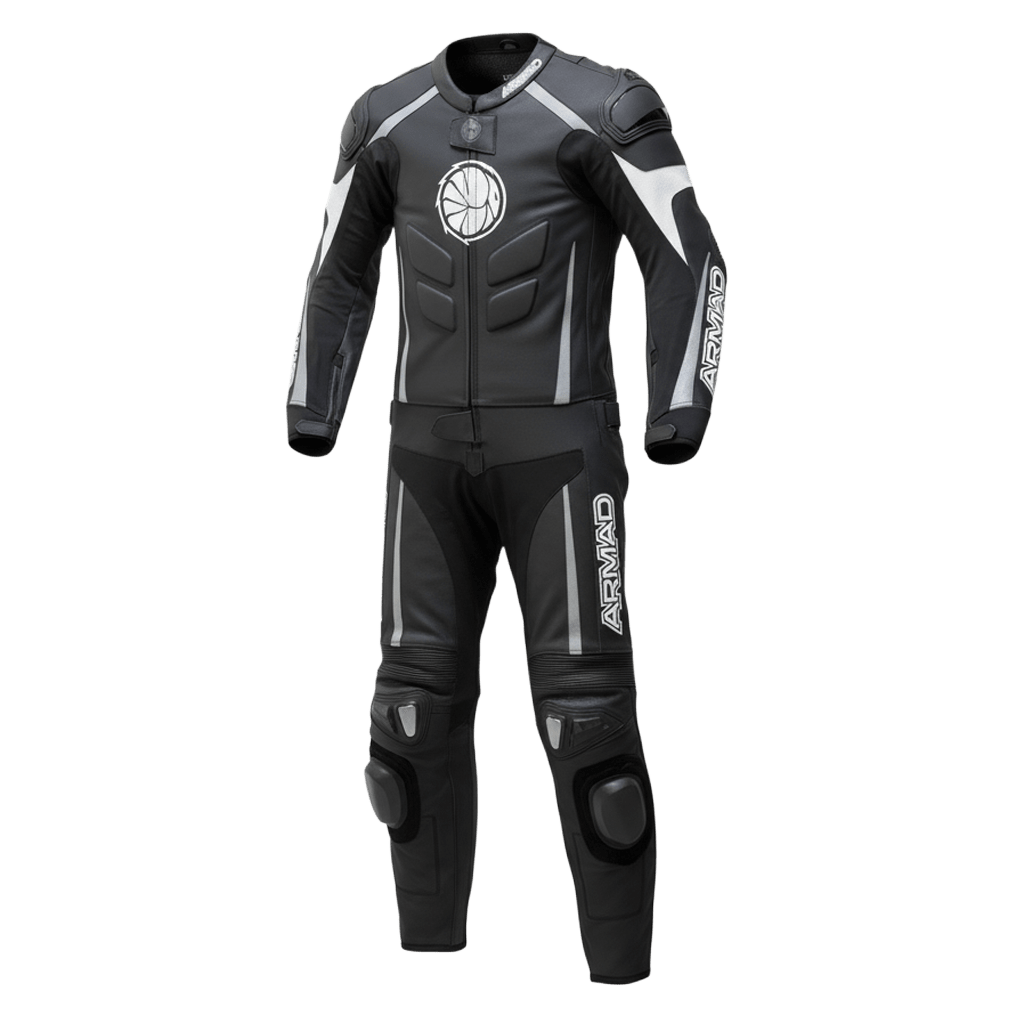 Traje mono cuero moto armad 2 piezas competición